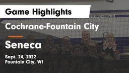 Cochrane-Fountain City  vs Seneca  Game Highlights - Sept. 24, 2022