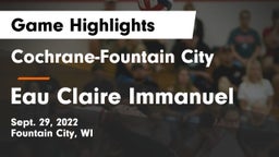 Cochrane-Fountain City  vs Eau Claire Immanuel Game Highlights - Sept. 29, 2022