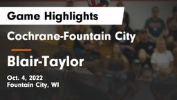 Cochrane-Fountain City  vs Blair-Taylor Game Highlights - Oct. 4, 2022