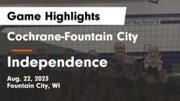 Cochrane-Fountain City  vs Independence  Game Highlights - Aug. 22, 2023