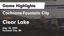 Cochrane-Fountain City  vs Clear Lake  Game Highlights - Aug. 25, 2023