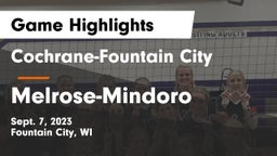 Cochrane-Fountain City  vs Melrose-Mindoro  Game Highlights - Sept. 7, 2023