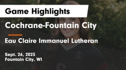 Cochrane-Fountain City  vs Eau Claire Immanuel Lutheran Game Highlights - Sept. 26, 2023