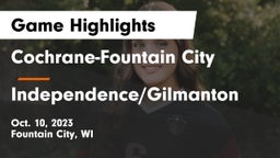 Cochrane-Fountain City  vs Independence/Gilmanton Game Highlights - Oct. 10, 2023