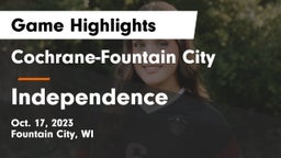 Cochrane-Fountain City  vs Independence  Game Highlights - Oct. 17, 2023