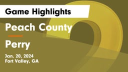 Peach County  vs Perry  Game Highlights - Jan. 20, 2024