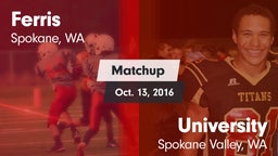Matchup: Ferris  vs. University  2016
