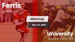 Matchup: Ferris  vs. University  2017