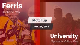 Matchup: Ferris  vs. University  2018