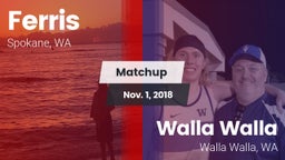 Matchup: Ferris  vs. Walla Walla  2018
