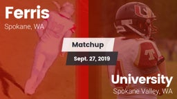 Matchup: Ferris  vs. University  2019