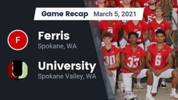 Recap: Ferris  vs. University  2021