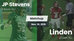 Matchup: Stevens  vs. Linden  2016