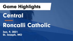 Central  vs Roncalli Catholic  Game Highlights - Jan. 9, 2021