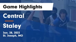 Central  vs Staley  Game Highlights - Jan. 28, 2022