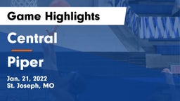 Central  vs Piper  Game Highlights - Jan. 21, 2022