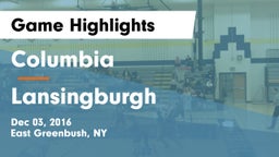 Columbia  vs Lansingburgh  Game Highlights - Dec 03, 2016