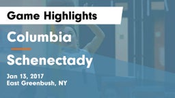 Columbia  vs Schenectady  Game Highlights - Jan 13, 2017