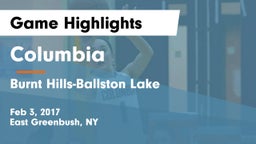 Columbia  vs Burnt Hills-Ballston Lake  Game Highlights - Feb 3, 2017