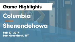 Columbia  vs Shenendehowa  Game Highlights - Feb 27, 2017