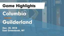 Columbia  vs Guilderland  Game Highlights - Dec. 20, 2018