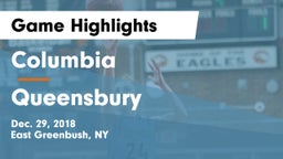 Columbia  vs Queensbury  Game Highlights - Dec. 29, 2018