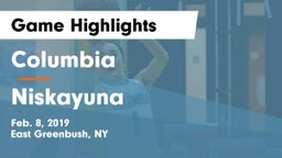 Columbia  vs Niskayuna  Game Highlights - Feb. 8, 2019