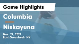 Columbia  vs Niskayuna Game Highlights - Nov. 27, 2021