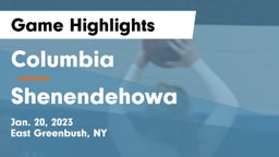 Columbia  vs Shenendehowa  Game Highlights - Jan. 20, 2023