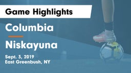 Columbia  vs Niskayuna  Game Highlights - Sept. 3, 2019