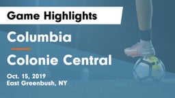 Columbia  vs Colonie Central  Game Highlights - Oct. 15, 2019