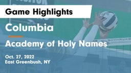 Columbia  vs Academy of Holy Names Game Highlights - Oct. 27, 2022