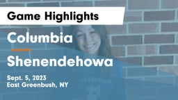 Columbia  vs Shenendehowa  Game Highlights - Sept. 5, 2023
