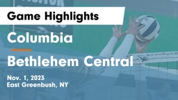 Columbia  vs Bethlehem Central  Game Highlights - Nov. 1, 2023
