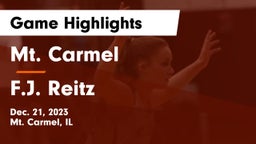 Mt. Carmel  vs F.J. Reitz  Game Highlights - Dec. 21, 2023