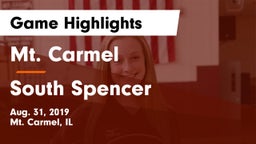 Mt. Carmel  vs South Spencer  Game Highlights - Aug. 31, 2019