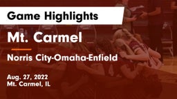 Mt. Carmel  vs Norris City-Omaha-Enfield  Game Highlights - Aug. 27, 2022