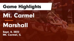 Mt. Carmel  vs Marshall  Game Highlights - Sept. 8, 2022