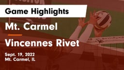 Mt. Carmel  vs Vincennes Rivet  Game Highlights - Sept. 19, 2022