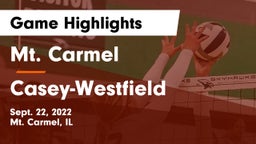 Mt. Carmel  vs Casey-Westfield Game Highlights - Sept. 22, 2022