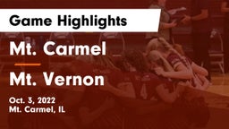 Mt. Carmel  vs Mt. Vernon  Game Highlights - Oct. 3, 2022