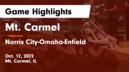 Mt. Carmel  vs Norris City-Omaha-Enfield  Game Highlights - Oct. 12, 2022