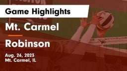 Mt. Carmel  vs Robinson Game Highlights - Aug. 26, 2023