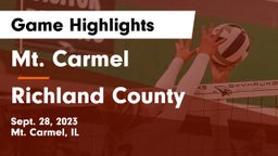 Mt. Carmel  vs Richland County  Game Highlights - Sept. 28, 2023