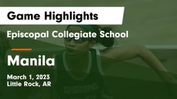 Episcopal Collegiate School vs Manila  Game Highlights - March 1, 2023