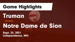 Truman  vs Notre Dame de Sion  Game Highlights - Sept. 25, 2021