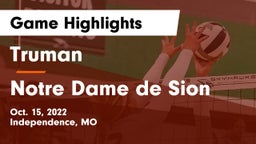 Truman  vs Notre Dame de Sion  Game Highlights - Oct. 15, 2022