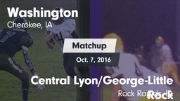 Matchup: Washington High vs. Central Lyon/George-Little Rock  2016