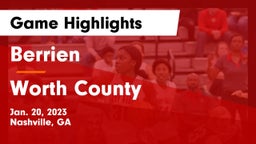 Berrien  vs Worth County  Game Highlights - Jan. 20, 2023