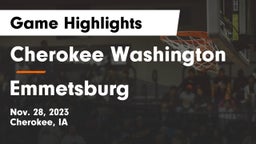 Cherokee Washington  vs Emmetsburg  Game Highlights - Nov. 28, 2023
